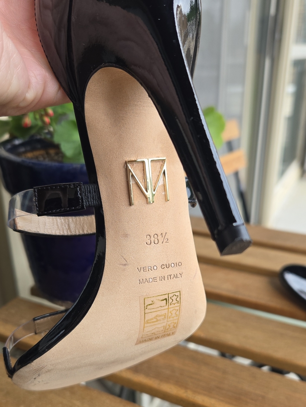 Tamara Mellon Frontline 75 Black Patent Clear Heels  Womens EU 38.5 - Picture 13 of 16